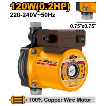 Pompa de Recirculare Apa Calda 120W cu 3 Trepte de Reglaj INGCO SCM120
