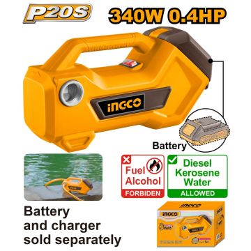Pompa de transfer lichide 20V, 0.4HP, 48 l/min, conexiune 3/4