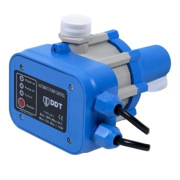 Presostat electronic automat Campion 1704, 220–240V 50Hz, max. 1kW, presiune reglabila 1.5–6 bar, debit 0.8 l/min – 10 m³/h, protectie functionare in gol, IP65, montaj direct pe refulare