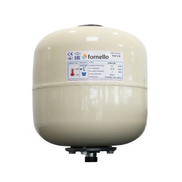 Vas expansiune solar Fornello 35 litri, vertical culoare ivory, presiune maxima 10 bar, membrana EPDM