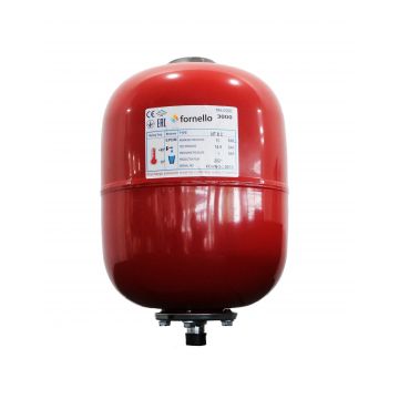 Vas expansiune termic Fornello 12 litri, vertical culoare rosu, presiune maxima 10 bar, membrana EPDM